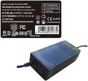 3 Amps Smart Charger Compatible with Aventon Pace 500.2 and 500.3 Electric Bike (Pace 500 2 and Pace 500 3)