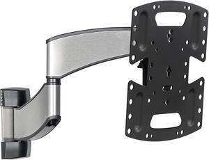 Sanus Premium Full Motion TV Wall Mount for 19" - 40" TVs - Stainless Steel Finish with FluidMotion Design for Smooth Extension, Swivel and Tilt- Low Profile TV Bracket with Easy 3 Step Install
