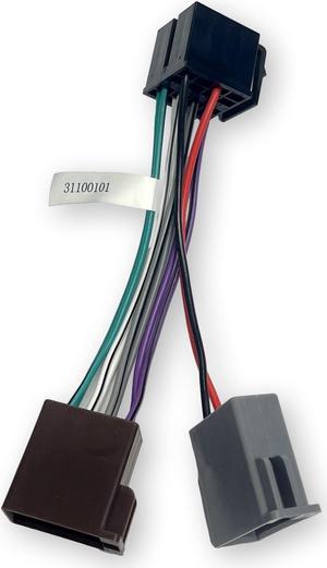 ASA Electronics 31100101 Wire Harness for Jensen Radios JHD22, JHD40BT, JHD12, JHD62, JHD1130, JHD1635BT and JCV1640BT; Total Length End to End 6.25 Inches; Visible Cable Length 4 Inches