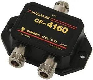 CF-4160N Comet Duplexer 1.3-170 MHz Low Pass, 350-540 MHz High Pass, 60 dB Isolation