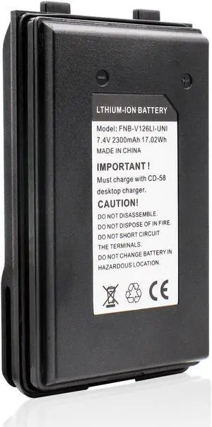 IFREQTECH FNB-V126LI-UNI 2300mAh Battery for Motorola/Vertex Standard VX-160 VX-180 VX-414 VX-417 VX-424 VX-427 VX-410 VX-420 two Way Radio Rechargeable Battery FNB-V67L FNB-V94LI