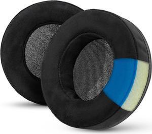 Brainwavz Gaming Earpads for Razer Kraken & Other Gaming Headsets & AKG 701 Q701 & Other Headphones (See List, Dimensions & Video), Cooling Gel, Memory Foam, Micro Suede, XL Round Black