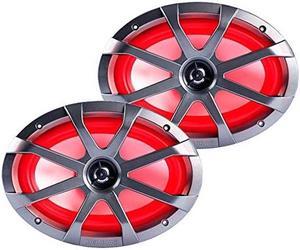 Memphis Audio MXA69L MXA 6x9 Marine Grade Coaxial Speakers w/RGB LED - Pair