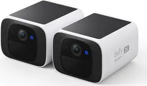 eufy Security S220 SoloCam 2-Cam Pack, Home Security System, Solar Security Camera Wireless Outdoor Camera, Always-On Power, 2K Resolution, 2.4 GHz Wi-Fi, No Monthly Fee