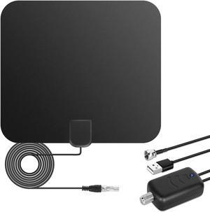 Amplified HD Digital TV Antenna Long 250+ Miles Range - Support 1080p for VIZIO Tv Model V505-G9 - Indoor Smart Switch Amplifier Signal Booster - Extra Long HDTV Cable/AC Adapter