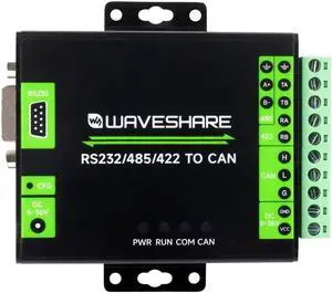 waveshare RS232/485/422 to CAN Industrial Isolated Converter, Supports Modbus RTU Conversion, Multiple Protection Circuits
