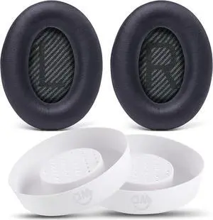 WC Earpads and SweatZ Protective Ear Covers Compatible with Bose QC35 & QC35ii(QuietComfort 35) | Black & White