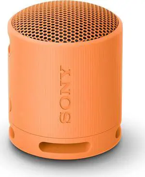 Sony SRS-XB100 Wireless Bluetooth Portable Lightweight Super-Compact Travel Speaker, Extra-Durable IP67 Waterproof & Dustproof, 16 Hour Battery, Versatile Strap, and Hands-Free Calling, Orange New