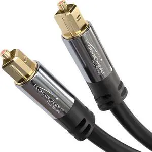 TOSLINK cable, optical audio cable - 100 feet long fiber optic cable for soundbars (TOSLINK to TOSLINK, digital S/PDIF cable, stereo systems/amplifiers/amps, home cinema, Xbox One/PS4) - CableDirect