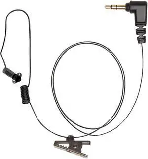 Klein Dark Series, Covert Police Listen Only Earpiece, Tubeless, 3.5mm, 22-Inch Black Cord (Dark-3.5-RT-B)