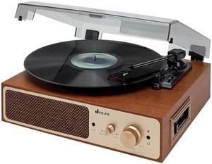Jensen JTA-245 Dual Bluetooth Turntable (33/45/78 RPM) Cassette Player/Speakers