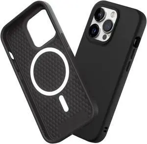 RhinoShield SolidSuit Case Compatible with Magsafe for [iPhone 14 Pro] | Shock Absorbent Slim Design Protective Cover with Premium Matte Finish 3.5M / 11ft Drop Protection - Classic Black
