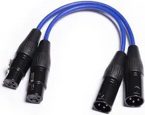 Aune AL3 XLR Balanced Male to Female 3-Pin Audio Cable (Pair) (0.25m)