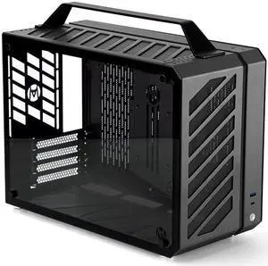 Mechanical Master C+Max Desktop Compact with Handle - MATX case,Specially Designed for Longer GPUs, Supporting 240 AIO and ATX14cm/SFX PSU, Multi-Function Bracket (HDD/Fan) (Elegant Black)