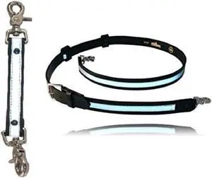 Boston Leather Bundle Two Items- Anti-Sway Strap for Radio Strap, Firefighter's Radio Strap (Reflective)