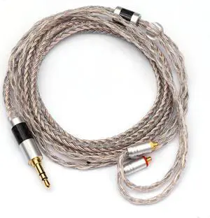 Linsoul Tripowin Jelly Upgraded 16 Core 21 Wires Per Core HiFi Earphone Cable Silver-Plated OCC+Alloy Copper Graphene+OCC Mixed Braided Cable for Audiophile Musician (MMCX-3.5mm, Jelly)