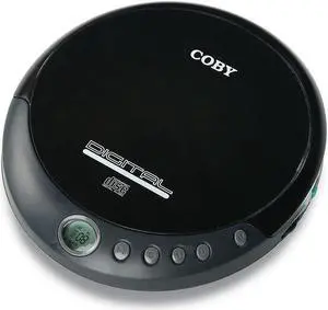 Coby CXCD109BLK Personal CD Player with Stereo Headphones, Black