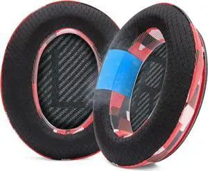 WC Freeze QC35 - Cooling Gel Ear Pads for Bose QC35 & QC35ii (QuietComfort 35) Headphones & More | Breathable Sports Fabric, Cooling Gel, Extra Thick & Cooler for Longer | Red Prism