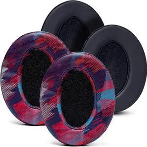 Design Pack | WC Wicked Cushions Upgraded Replacement Earpads for ATH M50X - Fits Audio Technica M40X / M50XBT / HyperX Cloud & Cloud 2 / SteelSeries Arctis 3/5 / 7 / 9X & Pro Wireless/Stealth 600