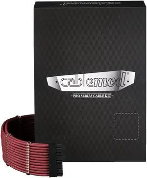 CableMod C-Series Pro ModMesh Sleeved Cable Kit for Corsair Type 4 RM Black Label/RMi/RMX (Blood Red)