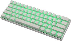 Happy Balls Pudding Keycaps Backlit PBT Doubleshot Cherry MX Pudding Keycap Set OEM Profile Translucent for US UK Layout 61 68 84 87 104 108 MX Switches Mechanical Keyboard (White)