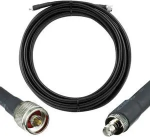 Bolton400 Cable - LMR(r)400 Equivalent Coaxial Cable 30ft - Heavy Duty Ultra Low Loss Coax Cable 50ohm - N male to SMA female - 30 Feet Black - for Home and Commercial Signal Booster Installations