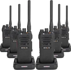 Retevis NR30 Two Way Radios Long Range, IP67 Waterproof Walkie Talkies Adults, Noise Cancelling, 700,000 sq. ft/50 Floor Range 2 Way Radio Set (6Pack)
