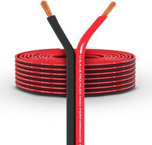 DS18 SW-10GA-100RB 10-GA Ultra Flex Speaker Wire Red and Black 100 Ft - Speaker Cable for Audio Applications