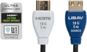 Liberty Halo Active Optical Hybrid 18G Plenum Commercial Grade in-Wall Rated Series High Speed HDMI Cables 15 Meter (49Ft.)