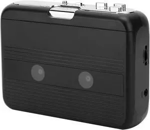 214 Bluetooth Cassette Player, Portable Cassette Player with Headphone, Battery or USB Power Supply, with AutoReverse Function(Black)