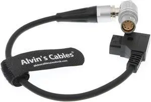 Alvin's Cables Power Cable for ARRI Alexa Mini 8 Pin Female Right Angle to D-Tap Male Cable