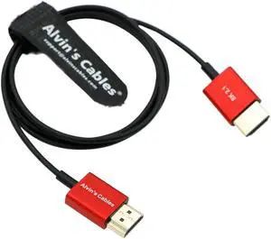 Alvin's Cables 8K HDMI 2.1 Cable 48Gbps High-Speed Ultra-Thin HDMI Cable for Atomos Ninja-V 4K-60P 6K-Record, Z-CAM, for Canon-C70, for Sony A7S3|A9|A74 1m|39.4inches