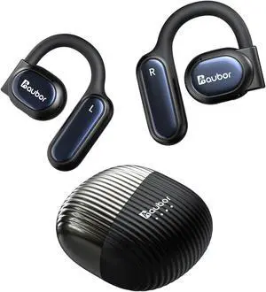 AUBOR Open Ear Headphones, True Wireless Bluetooth Earbuds with ENC Clear Call, Bluetooth 5.3, IPX6 Water-Resistant, Ergonomic Ear Hooks, 45H Playtime, Compatible with iPhone & Android
