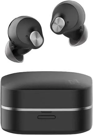AVIOT TE-Q3 Small Active Noise Cancelling Wireless Earbuds, Bluetooth 5.3, Multipoint Connection, Built-in Mic, Medical Grade Silicone, Up to 42 Hours Playtime, IPX4 Waterproof (Black)