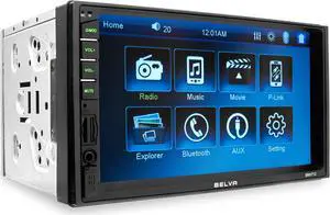 Belva BMV712 7" Double DIN Touchscreen Mechless Car Stereo Receiver