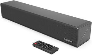 BESTISAN Sound Bars for TV, 16.5 Inches Sound Bar with Optical, AUX, USB and Bluetooth Inputs, Soundbar for TV(DSP, TREB and Bass Adjustable, Cyclic Switching Mode,Reset Function