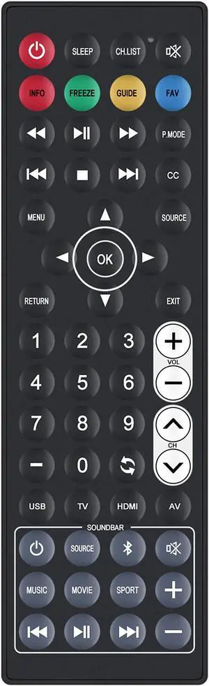Beyution Waterproof Remote Control Fit for Furrion Aurora TV FDUP43CSA FDUP50CSA FDUF65CBS FDUP65CSA FDUP55CBS FDUF55CBS FDUF50CSA FDUF43CSA FDUP49CBS FDUP65CBS FDUF65CBR
