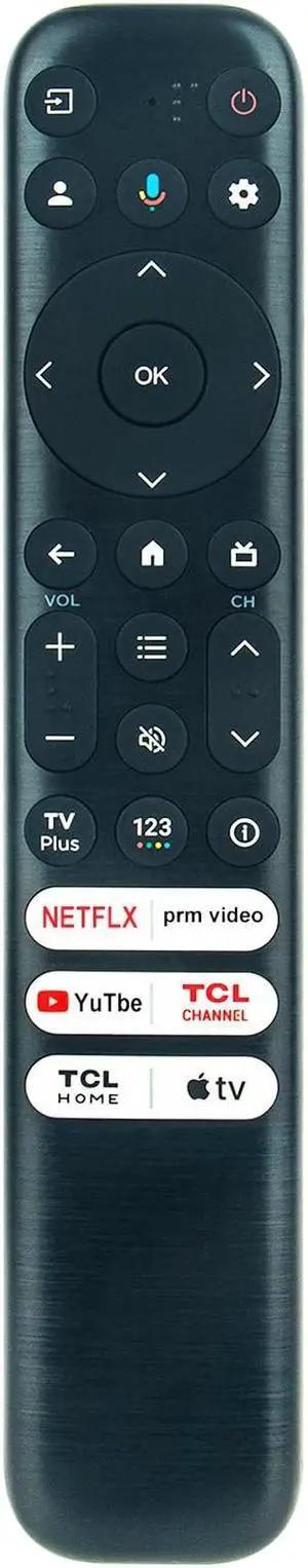 Voice Replace Remote Control Compatible with TCL 55" 65" 75" 85" Q6 Q650G Series QLED HDR 4K Smart Google TV 55Q650G 65Q650G 75Q650G 85Q650G