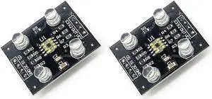 DEVMO 2PCS TCS230 TCS3200 RGB Light Color Recognition Sensor Detector Module with 4 LED Compatible with MCU Ar-duino