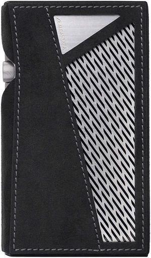 Dignis for Astell&Kern AK A&Futura SE100 Alcantara Genuine Leather Case Cover + Top/Bottom Protection Film (Dark Gray)