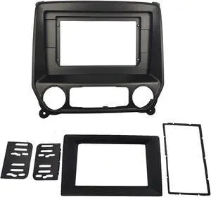 DKMUS Radio Stereo Bezel for Chevrolet Silverado 2014+ GMC Sierra 2014+ Dash Installation Mount Trim Kit Fits 10.1" and Double Din