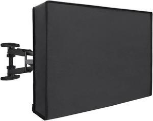 Easy-Going Waterproof Outdoor TV Cover for 50-52 inch TV with Bottom Cover, Thick Fabric, Dustproof and Weatherproof TV Cover with Remote Control Pocket, Dark Gray