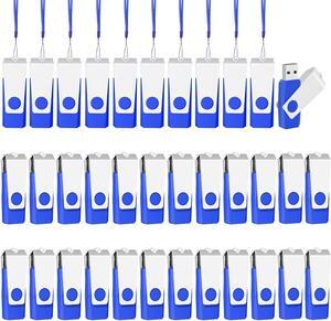 EASTBULL 100 Pack of Flash Drives 16GB, Bulk USB 2.0 Flash Drives Pack USB Drives Bulk Thumb Drives in Bulk with 100 Lanyards and Labels (16 GB)