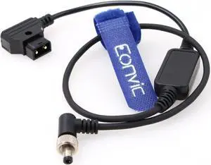 Eonvic 12V 2.5A Output Power Cable for Blackmagic Design ATEM Mini switcher D-Tap to Locking 2.5mm DC Right Angle