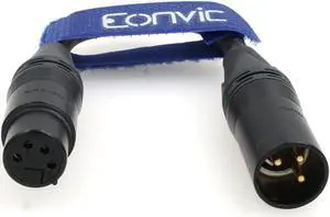 Eonvic 4Pin XLR Female to 3Pin XLR Male 24V DC Power Cable for Cameras (4Pin XLR Female to 3Pin XLR Male 20CM)