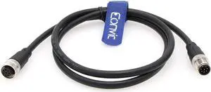 Eonvic Industrial M12 8 Pin Male to Female Aviation Sensor Connector Waterproof M12 A Code Shielded Signal Cable (1M/3.3ft)
