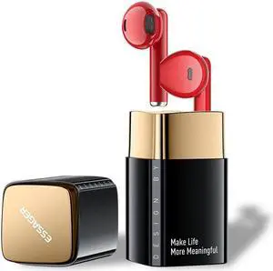ESSAGER TWS Bluetooth 5.3 Earphones Wireless Earbuds Touch Control Headset with Charging Case Semi in Ear Headphones Bass Stereo Sports Ear Buds for iOS Android