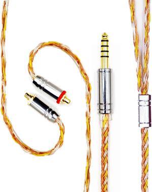 FEDAI Earphone Cable Silver Plated Replacement Cable,16 Core MMCX Extension Cable,Upgraded HIFI Earphone Cable for TIN Audio T2 T3 UE900s SE215 SE425 BGVP Earphones (4.4mm, MMCX)