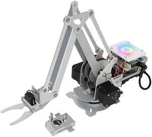 Freenove Robot Arm Kit for Raspberry Pi 4 B 3 B+ B A+, Stepper Motor, Metal Structure, Clamping Mode, Drawing Mode, Record and Replay (Raspberry Pi NOT Included)