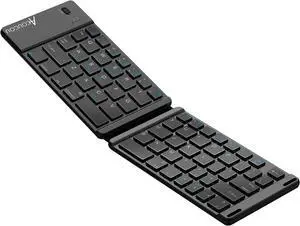 Acoucou Mini Bluetooth Keyboard Wireless Foldable Keyboard, Rechargeable Bluetooth Keyboard Portable Pocket Size Keyboard, Compatible with MAC/iOS, Windows, Android Smartphones, Tablets, Laptops etc.